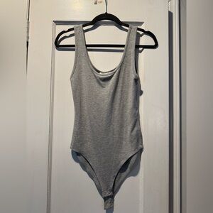 Grey tank top body suit size S
